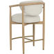 Sigrid 36.25 inch Light Oak / Monument Oatmeal Counter Stool